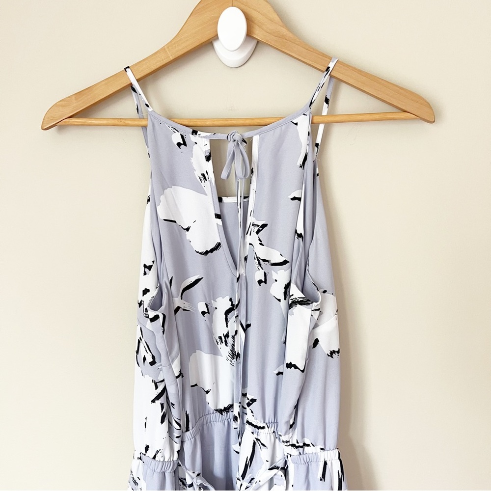 Lane Bryant Lilac Floral Bloom Chiffon Handkerchief Hem Midi Dress 14 Purple NWT - Picture 9 of 16